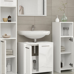 Vicco Set mobili bagno Bianco lucido 2 parti
