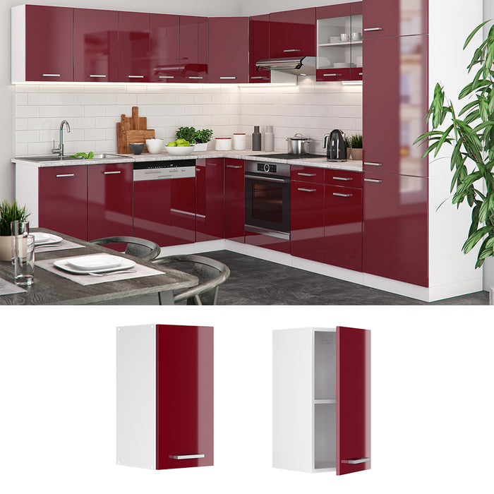 Vicco Pensile da cucina Rosso lucido 30 cm