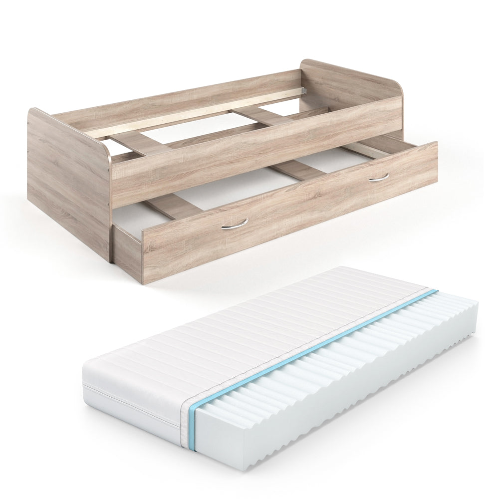 Vitalispa Letto per bambini Sonoma 90x200 cm con materasso