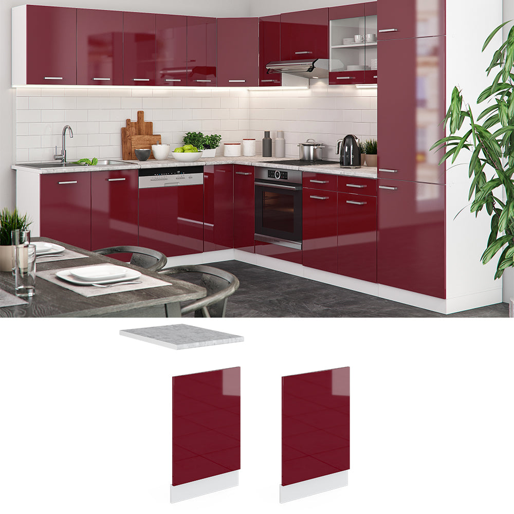 Vicco Mobili da cucina Rosso 45 cm Senza piano di lavoro