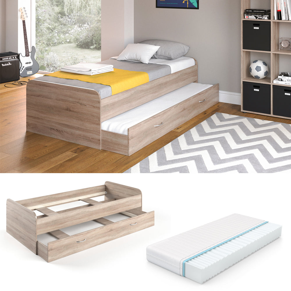 Vitalispa Letto per bambini Sonoma 90x200 cm con materasso