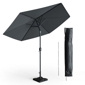 OK-Living Ombrello a semaforo Antracite 270 cm con coperchio protettivo e supporto