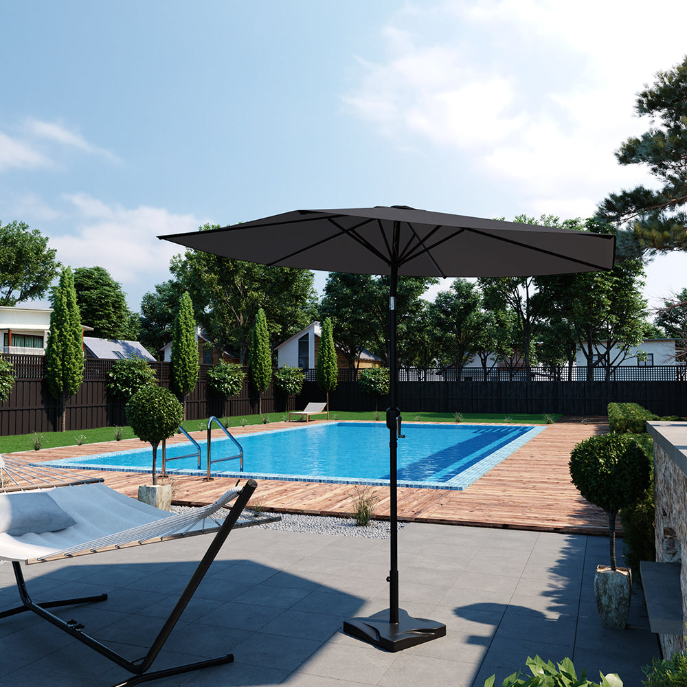 OK-Living Ombrello a semaforo Antracite 270 cm con coperchio di protezione