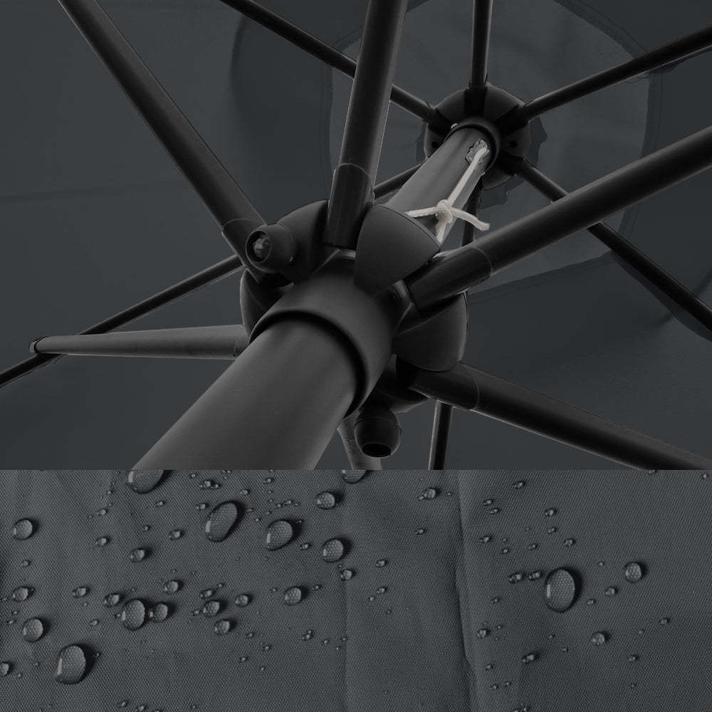 OK-Living Ombrello a semaforo Antracite 270 cm con coperchio di protezione