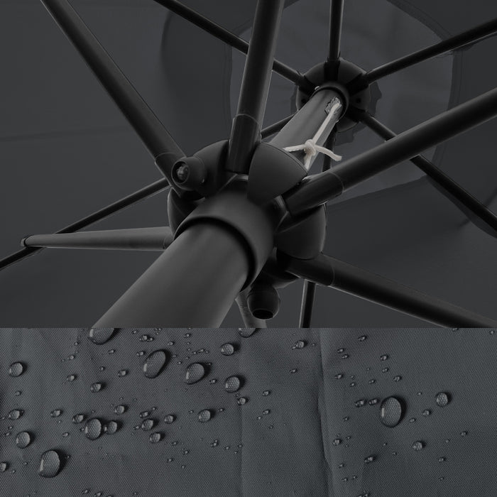 OK-Living Ombrello a semaforo Antracite 270 cm con coperchio di protezione