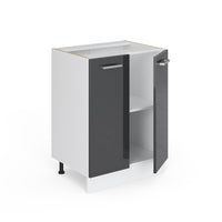 Vicco Mobiletto base cucina Antracite lucido 60 cm senza piano di lavoro