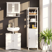 Vicco Set mobili bagno Bianco 3 parti, con colonna