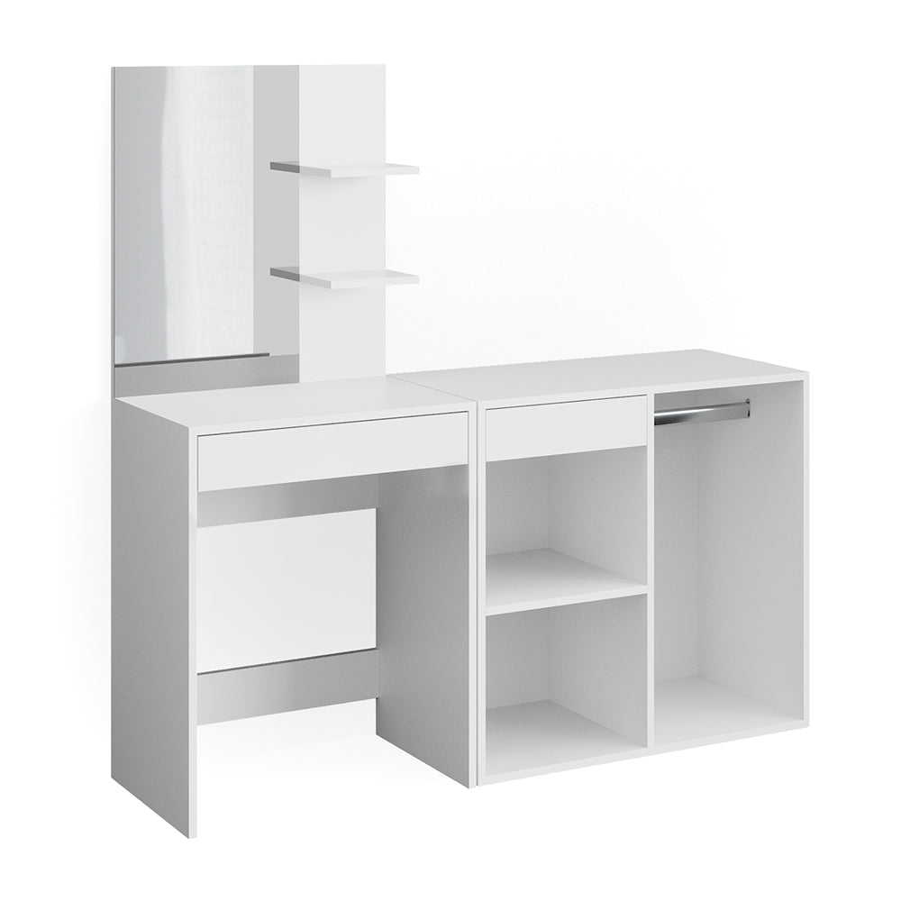 Vicco Tavolo da toeletta Bianco 60 cm con armadio