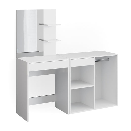 Vicco Tavolo da toeletta Bianco 60 cm con armadio