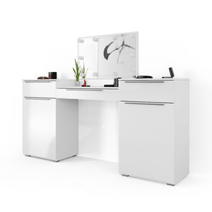 Vicco Tavolo da toeletta Bianco 190 cm con illuminazione a LED