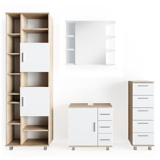 Vicco Set mobili bagno Sonoma 4 parti