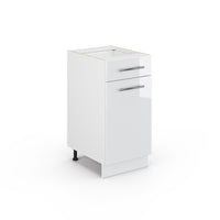 Vicco Mobiletto base per cucina Bianco lucido 40 cm senza piano di lavoro