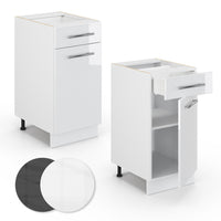Vicco Mobiletto base per cucina Bianco lucido 40 cm , PL Marmo