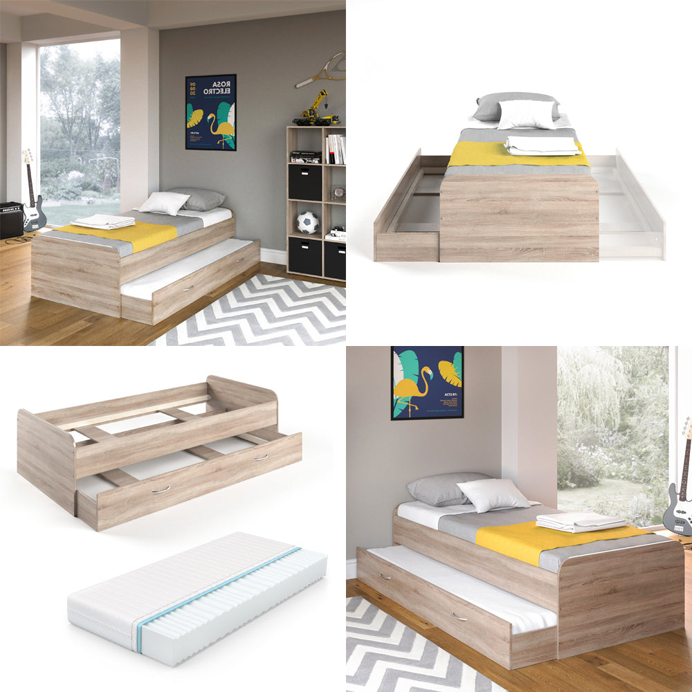 Vitalispa Letto per bambini Sonoma 90x200 cm con materasso