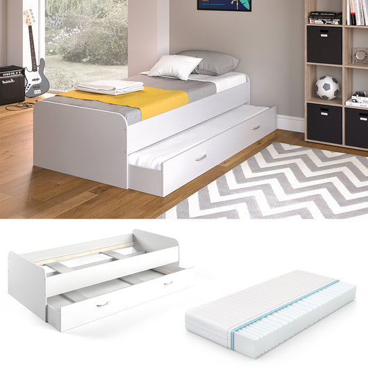 Vitalispa Letto per bambini Bianco 90x200 cm con materasso