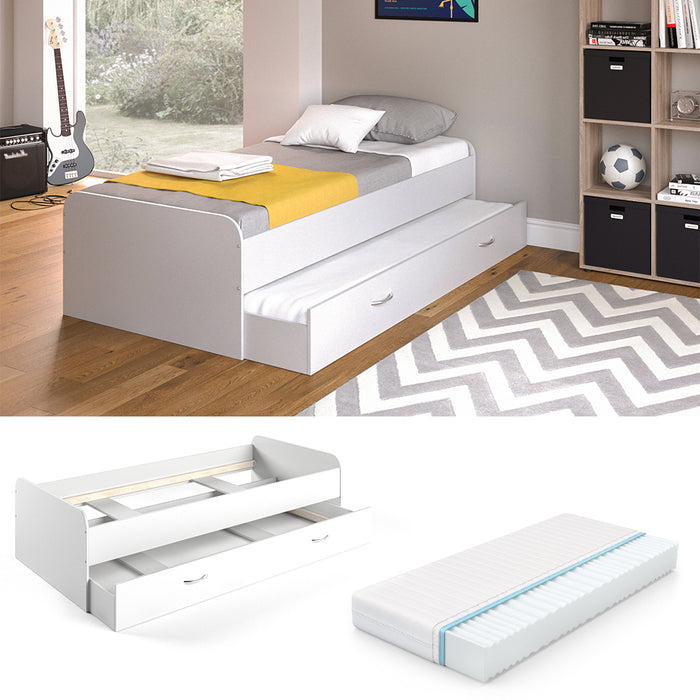 Vitalispa Letto per bambini Bianco 90x200 cm con materasso