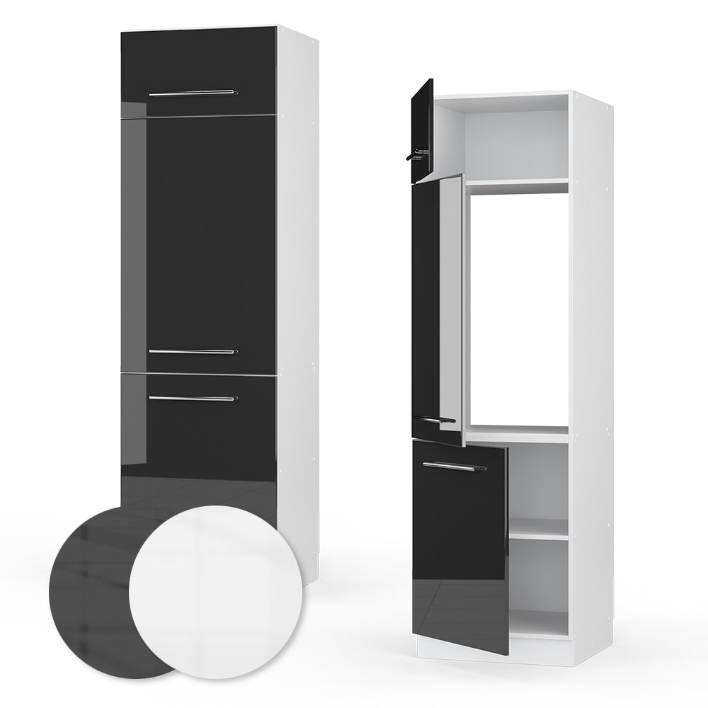 Vicco Armadio frigorifero Antracite lucido 60 cm