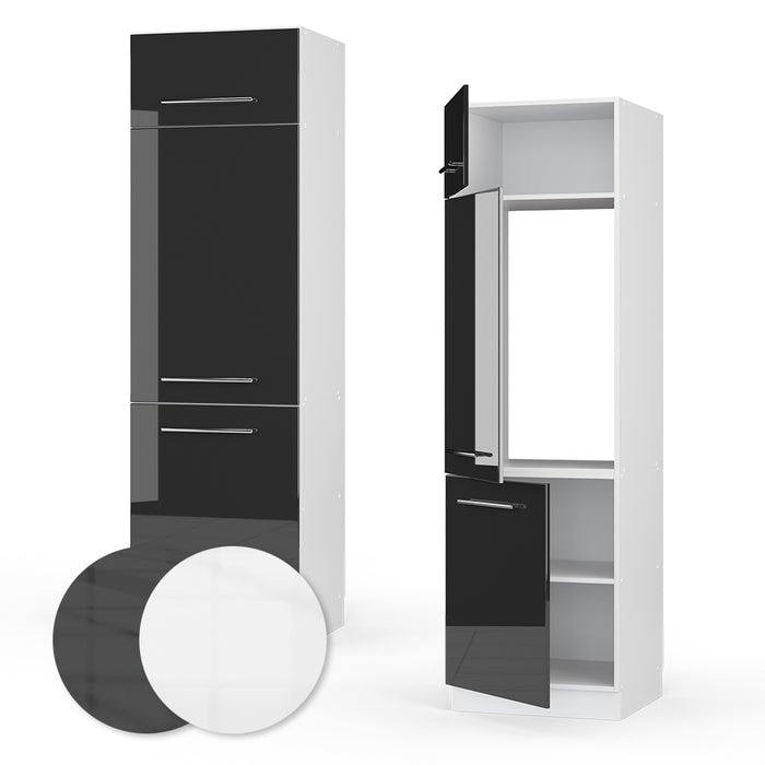 Vicco Armadio frigorifero Antracite lucido 60 cm