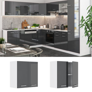 Vicco Pensile da cucina Antracite lucido 60 cm