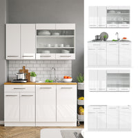 Vicco Cucina completa Bianco 140 cm senza piano di lavoro