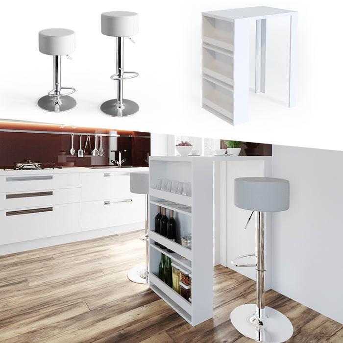 Vicco Tavolo bar alto Bianco 57 x 80 cm