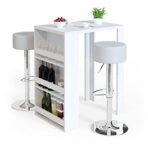 Vicco Tavolo bar alto Bianco 57 x 80 cm