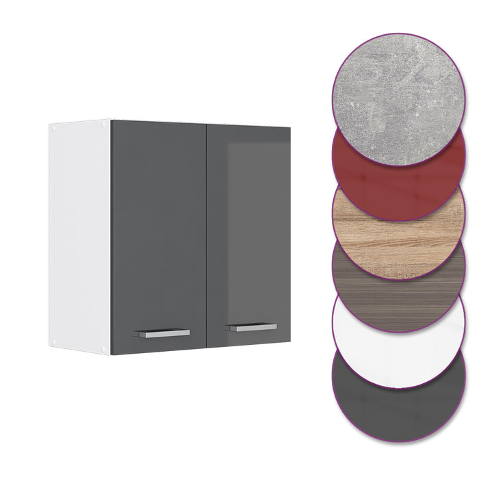 Vicco Pensile da cucina Antracite lucido 60 cm