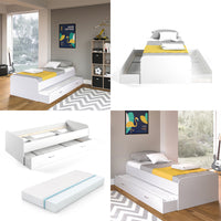 Vitalispa Letto per bambini Bianco 90x200 cm con materasso