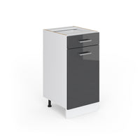 Vicco Mobiletto base per cucina Antracite lucido 40 cm senza piano di lavoro