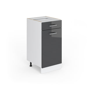Vicco Mobiletto base per cucina Antracite lucido 40 cm senza piano di lavoro