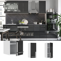 Vicco Pensile da cucina Antracite lucido 30 cm