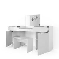 Vicco Tavolo da toeletta Bianco 190 cm con panca