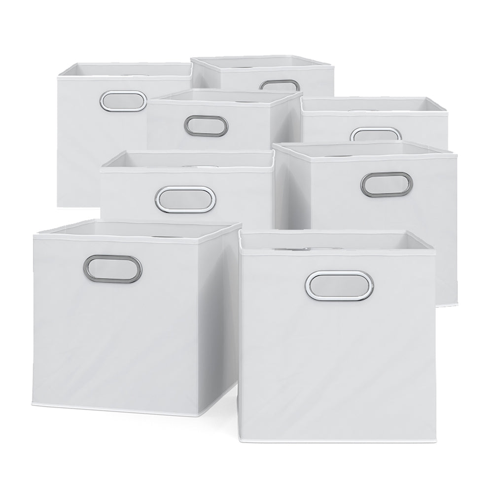 Vicco Scatola pieghevole Bianco 30 x 30 cm Set di 8 scomparti