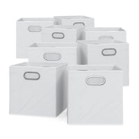 Vicco Scatola pieghevole Bianco 30 x 30 cm Set di 8 scomparti