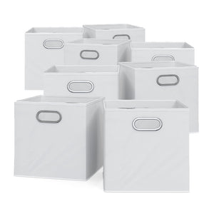 Vicco Scatola pieghevole Bianco 30 x 30 cm Set di 8 scomparti