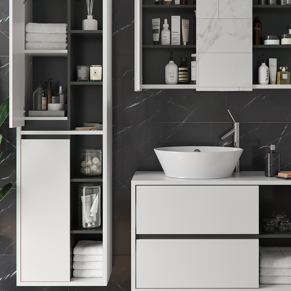 Vicco Set mobili bagno Bianco 3 parti