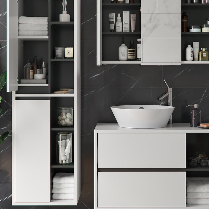 Vicco Set mobili bagno Bianco 3 parti