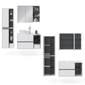 Vicco Set mobili bagno Bianco 3 parti