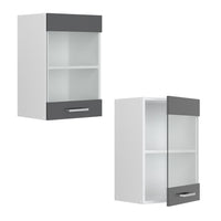 Vicco Pensile universale Antracite lucido 40 cm con anta in vetro