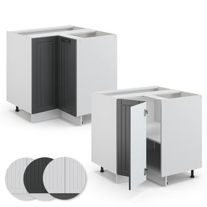 Vicco Mobile ad angolo cucina Antracite casa di campagna 80.5 cm , PL Rovere