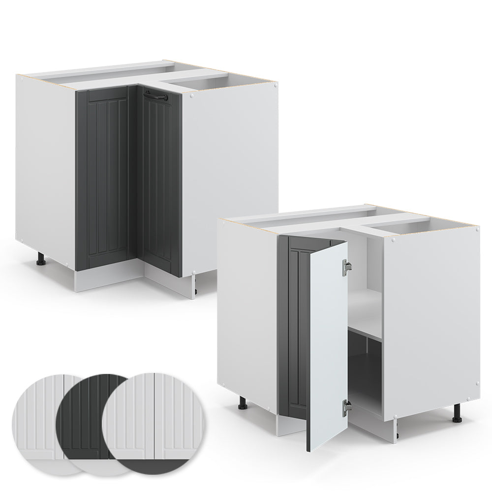 Vicco Mobile ad angolo cucina Antracite casa di campagna 80.5 cm senza piano di lavoro