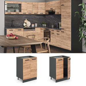 Vicco Mobiletto base cucina Quercia dorata 60 cm PL Marmo