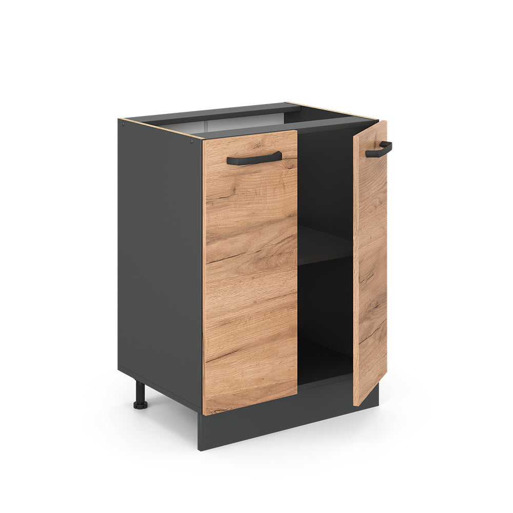 Vicco Mobiletto base cucina Quercia dorata 60 cm senza piano di lavoro