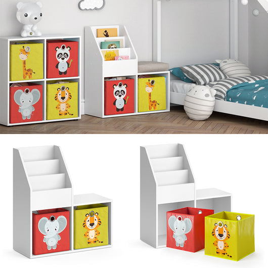 Vicco Libreria bambini Bianco 30.9 x 79 cm Mini, con 2 scatole pieghevoli opt.2