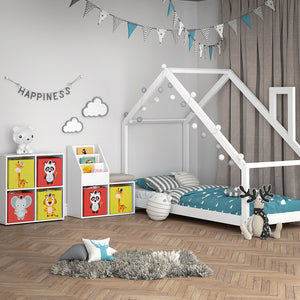 Vicco Libreria bambini Bianco 30.9 x 79 cm Mini, con 2 scatole pieghevoli opt.2