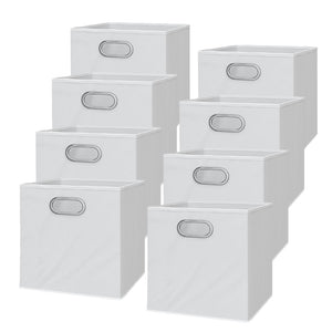 Vicco Scatola pieghevole Bianco 30 x 30 cm Set di 8 scomparti