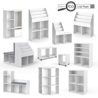 Vicco Libreria bambini Bianco 30.9 x 79 cm Mini, con 2 scatole pieghevoli opt.5
