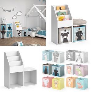 Vicco Libreria bambini Bianco 30.9 x 79 cm Mini, con 2 scatole pieghevoli opt.4