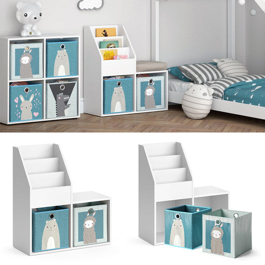 Vicco Libreria bambini Bianco 30.9 x 79 cm Mini, con 2 scatole pieghevoli opt.6
