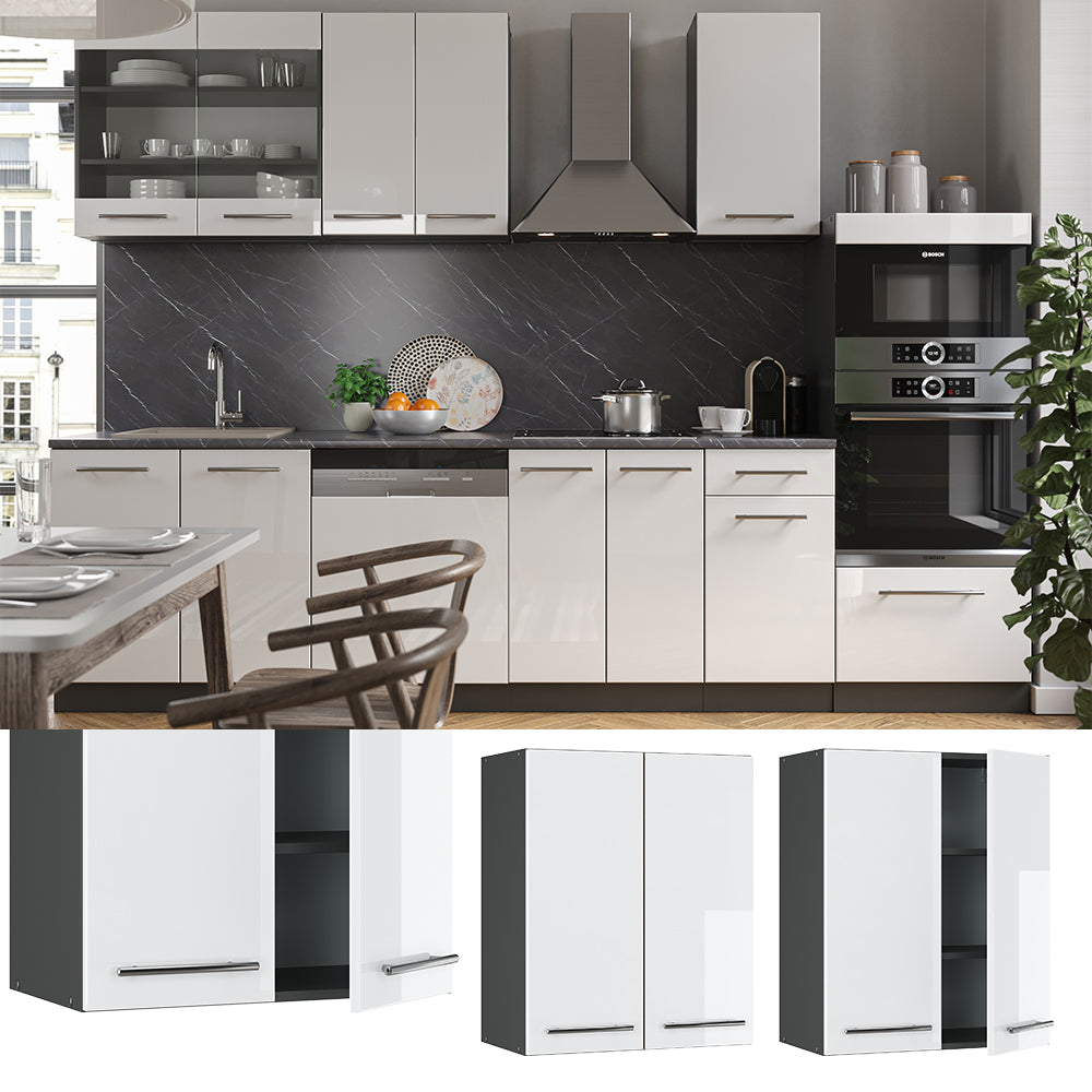 Vicco Pensile da cucina Bianco lucido 60 cm